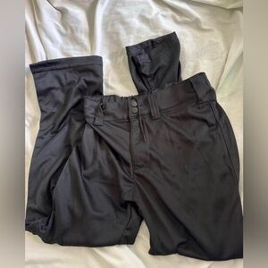 Youth Large Black Open Bottom Baseball Pants - QBX Black Baseball pants- NEW